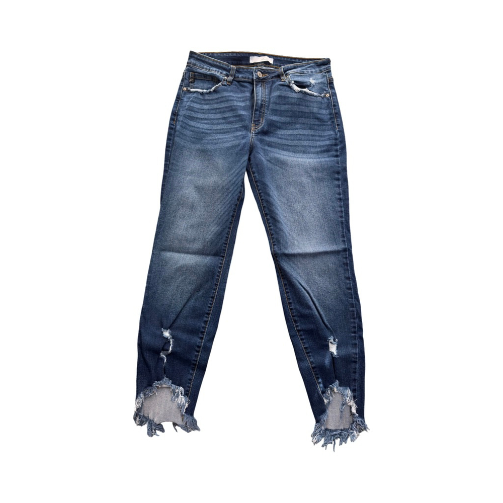 Women's KanCan Blue Distressed Skinny Jeans Size 30